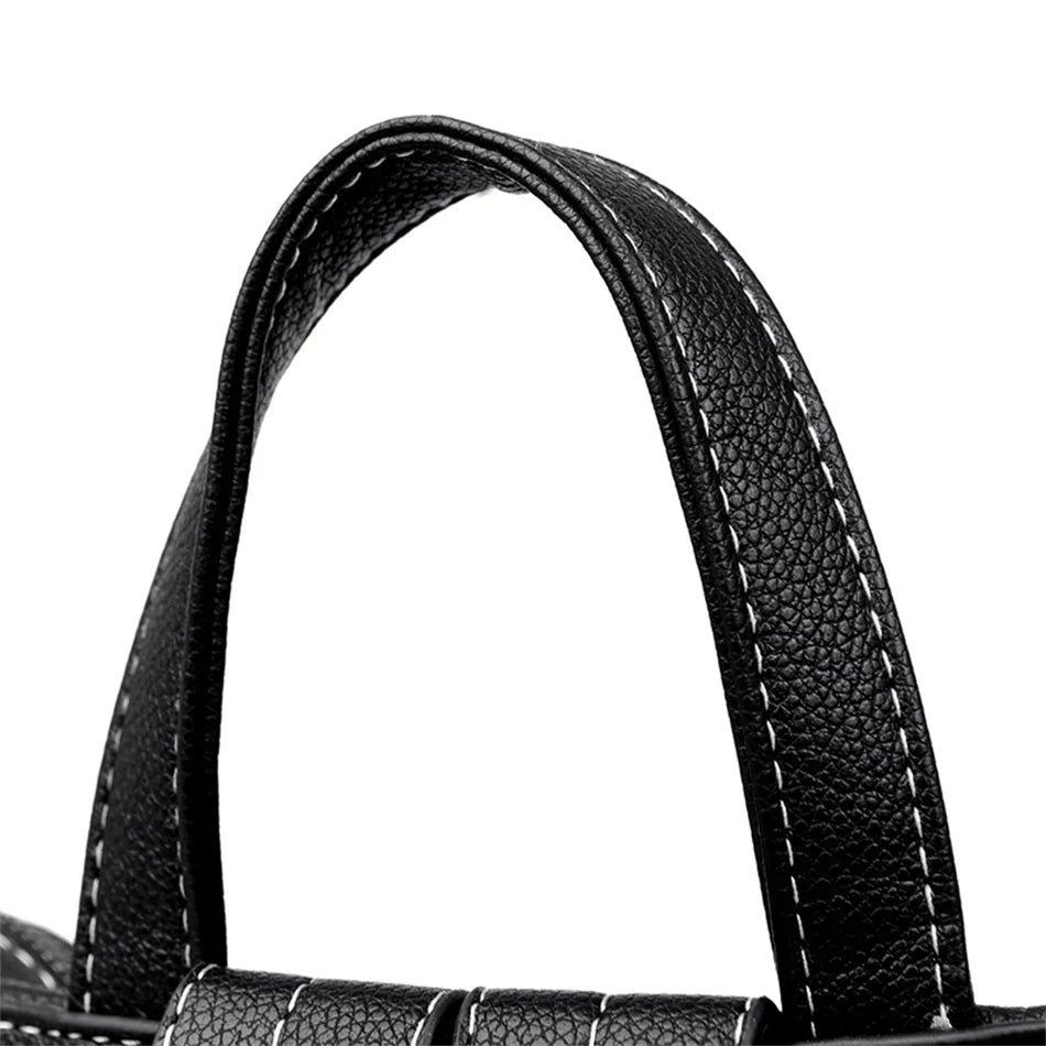 Mochila de cuero impermeable elegante para estudiantes jóvenes | Duradera y a la moda