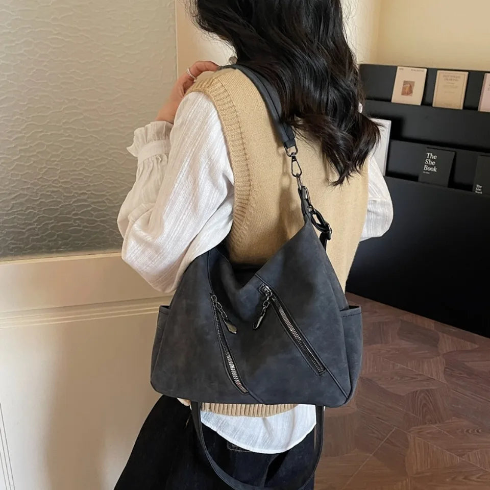Bolso Bandolera Elegante de Cuero Sintético Suave para Mujer | Con Estilo y Práctico