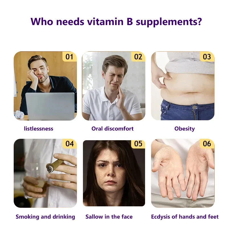 3X Complex Vitamin B Supplements for Stress Relief & Energy Support