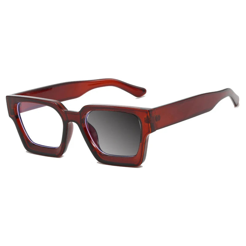 Stylish Square Concave Frame Blue Light Reading Glasses for Women