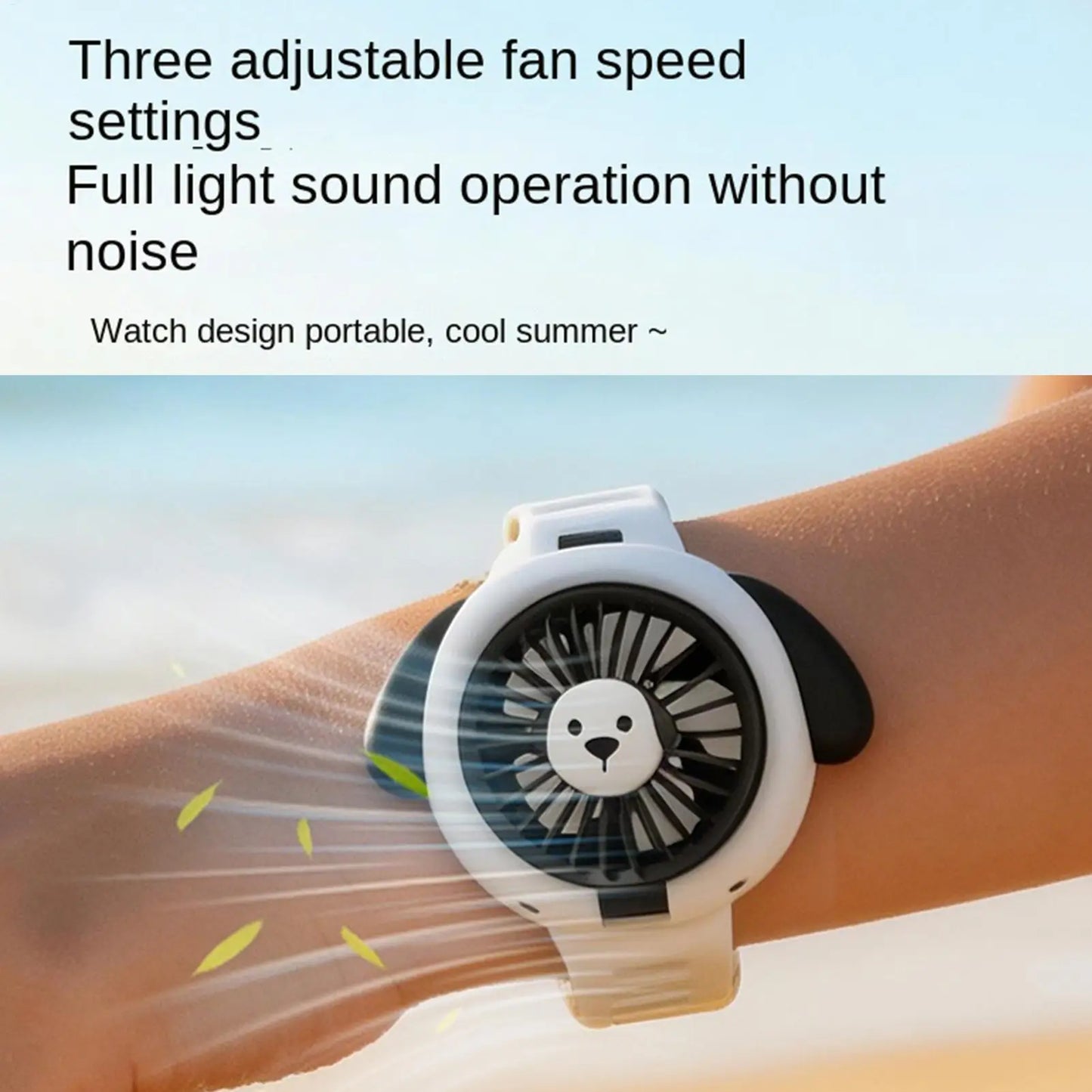 Wearable Portable Fan | 3 Speed Watch Shape Air Cooler