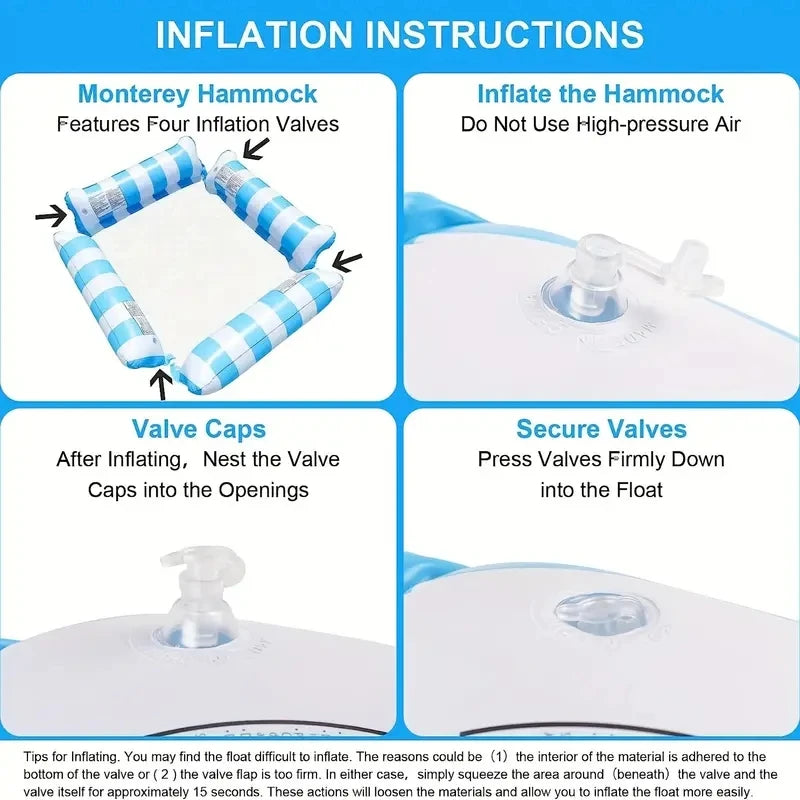 Portable Inflatable Water Rocking Chair | Floating Pool Bed