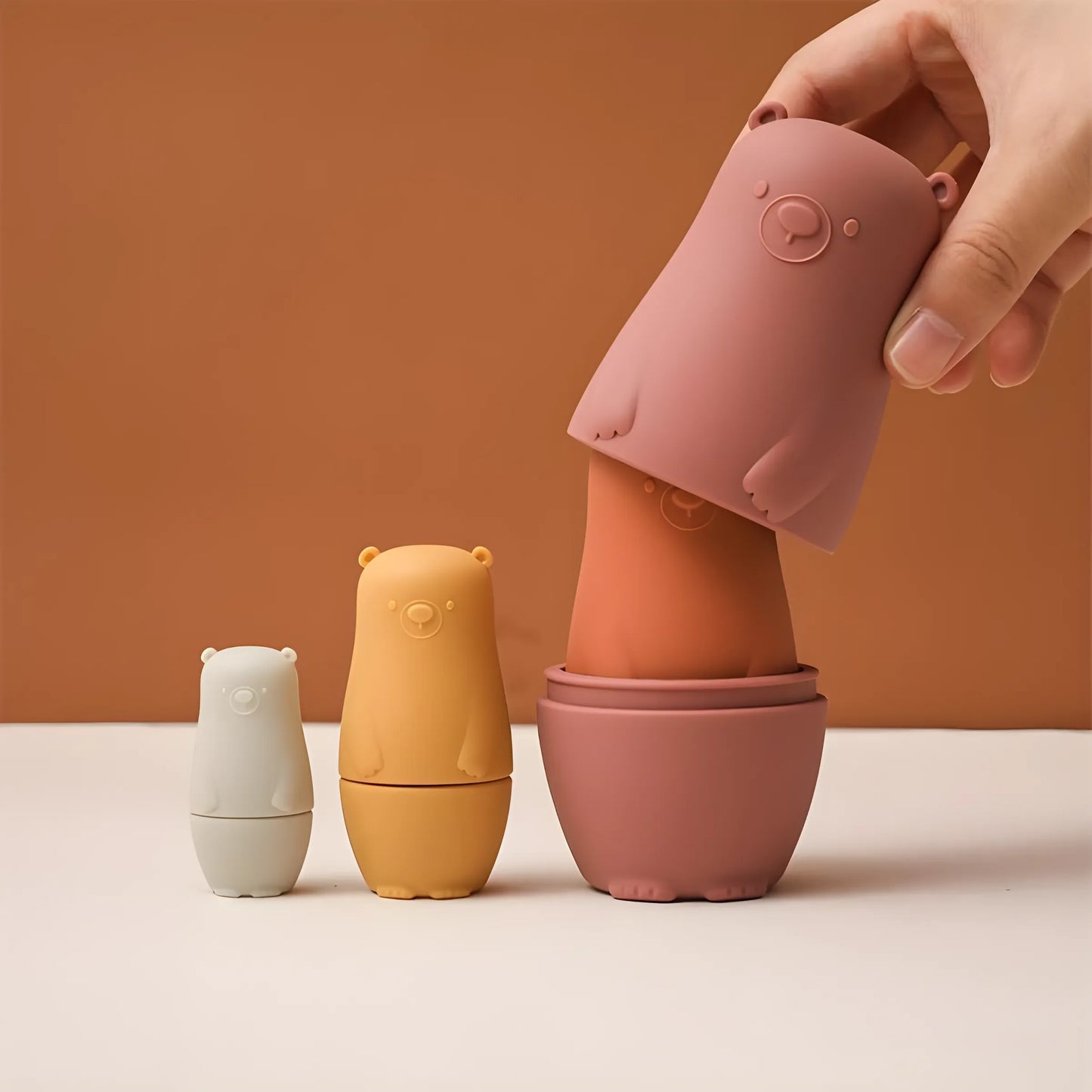 5pcs Silicone Stacking Puzzle Toys | Fun Nesting Toys for Kids