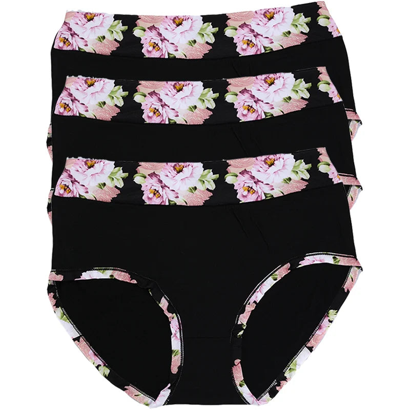 Plus Size Floral Briefs | Comfortable Women's Underwear