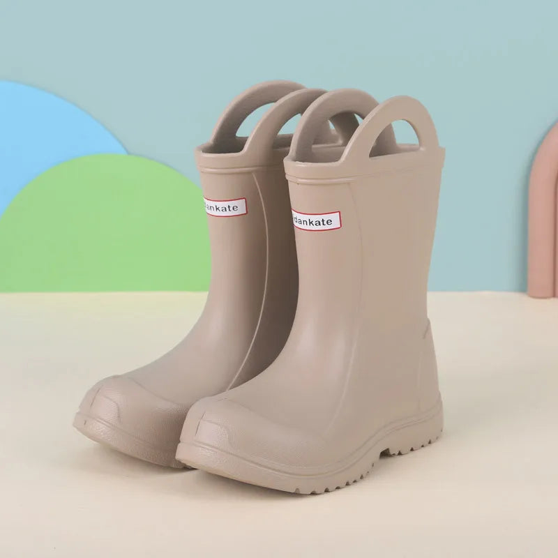 New Children Baby Rain Boots Lightweight Rubber Plastic Rain Boots Boy Girl Kids Rain Shoes Waterproof Garden Shoes Rainy Days