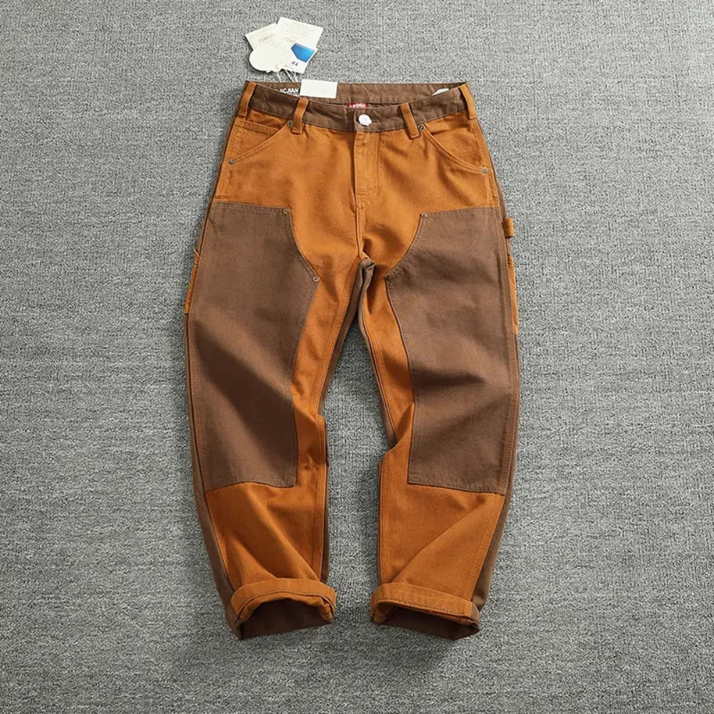 Vintage Cargo Overalls for Men | Stylish Heavy Canvas Pants
