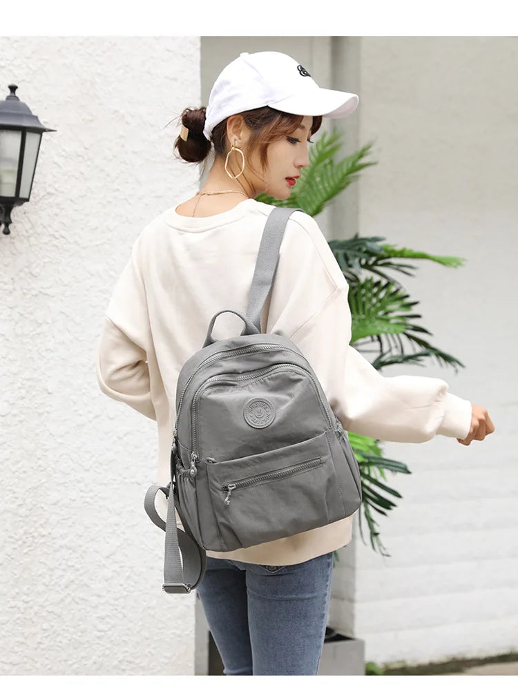 Women's Nylon Oxford Backpack | Stylish Small Rucksack