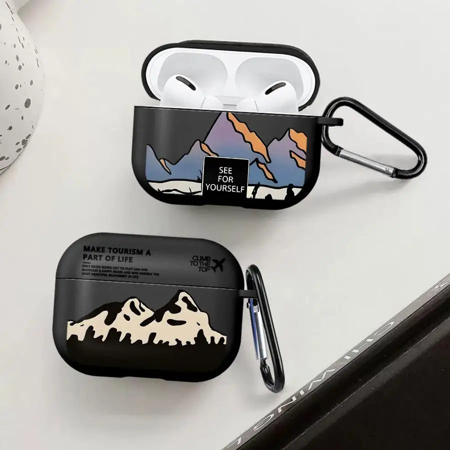 Protective Case for AirPods | Stylish Landscape Airplane Art
