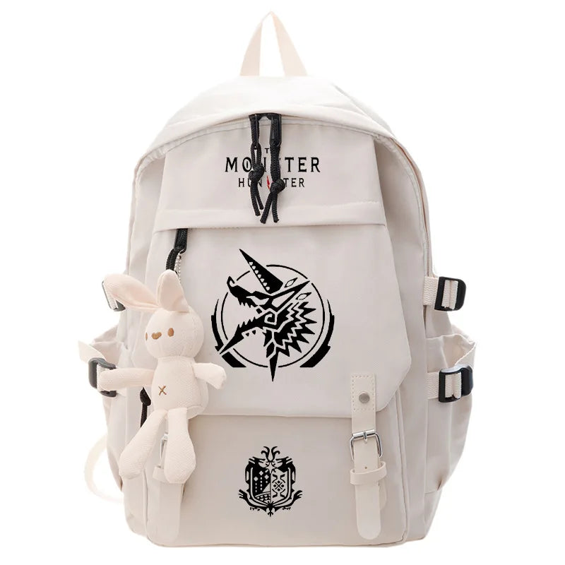 Anime Monster Hunter Cat Backpack | Stylish Schoolbag for All