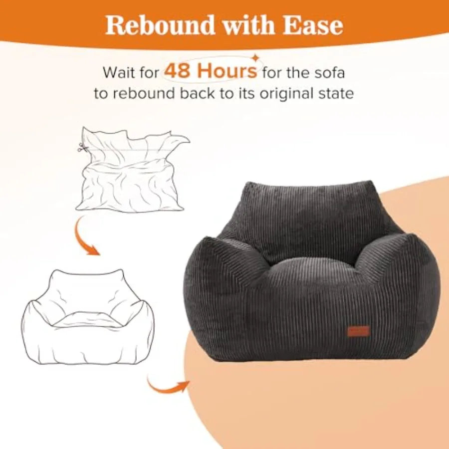 Big Bean Bag Chair for Adults | Ultra Soft Lounge Chair