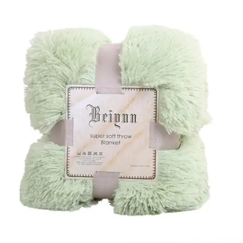 Soft Fluffy Shaggy Throw Blanket | Cozy Faux Fur Bedspread