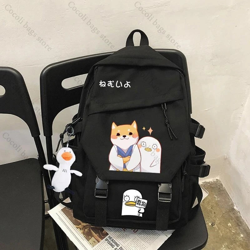 Anime-Inspired Large Capacity Print Backpack for Students