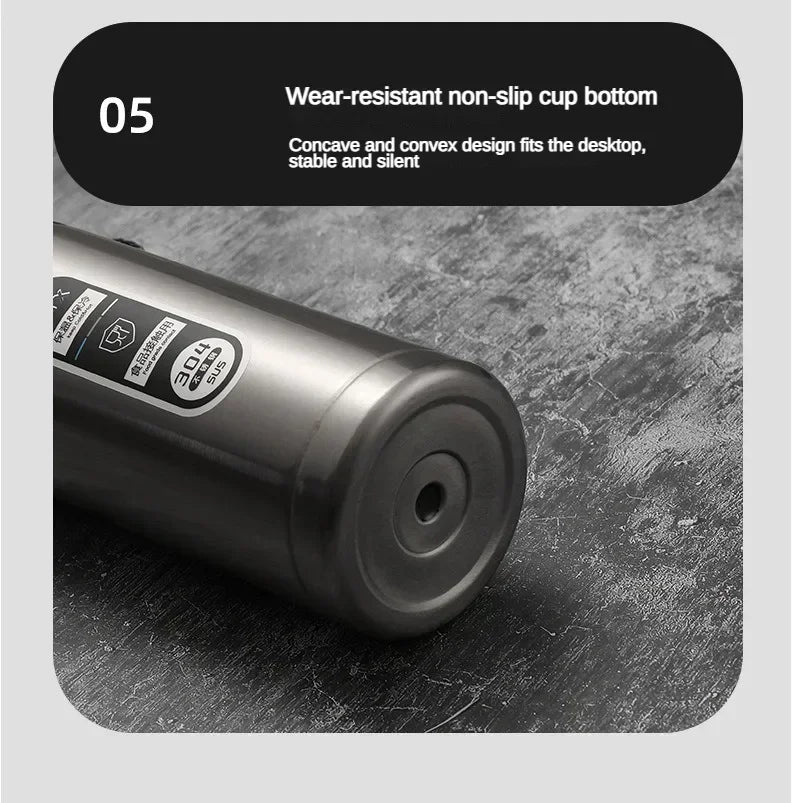 Stainless Steel Vacuum Flask with LED Temperature Display | 500ML-1L
