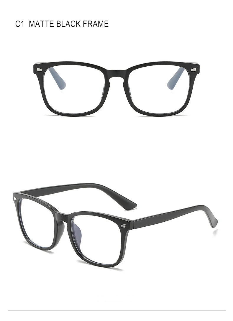 Gafas de sol retro de montura cuadrada con protección contra la luz azul y estilo