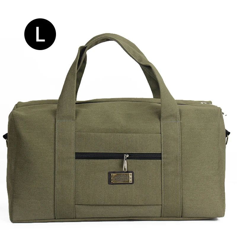 Unisex Soft Canvas Travel Duffle Bag | Large Capacity Tote