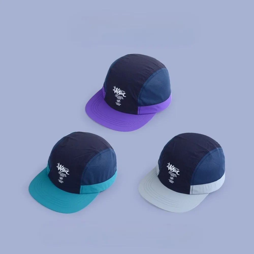 Waterproof Nylon Mesh Cap with Embroidery Vintage Style Unisex Fashion Hat for Running Camping Outdoor Activities Breathable Sun