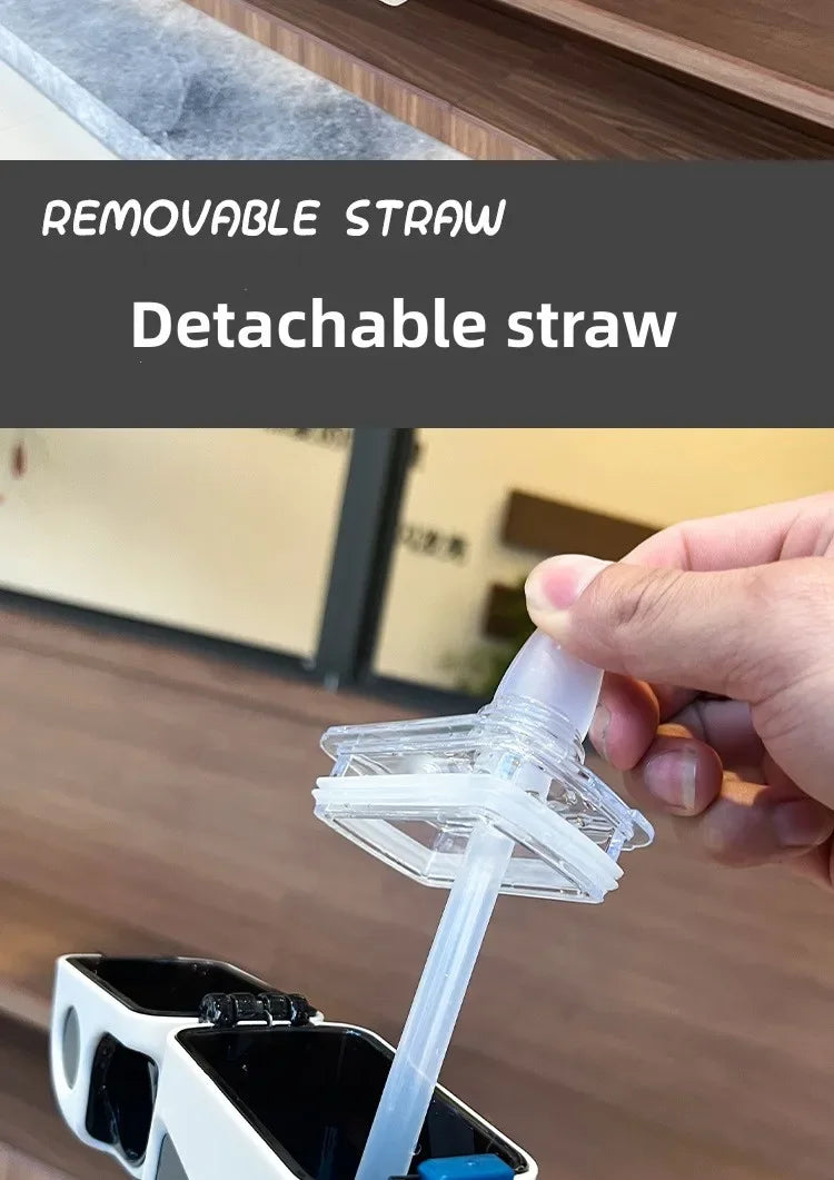 Cute Portable Plastic Straw Water Bottle | Eco-Friendly Design