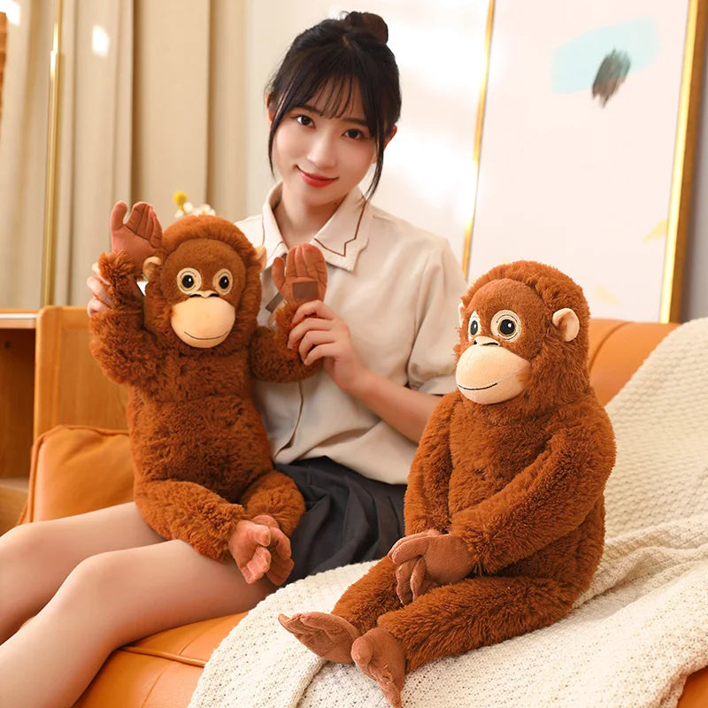 65cm Cartoon Gorilla Plush Toy | Soft Monkey Stuffed Doll