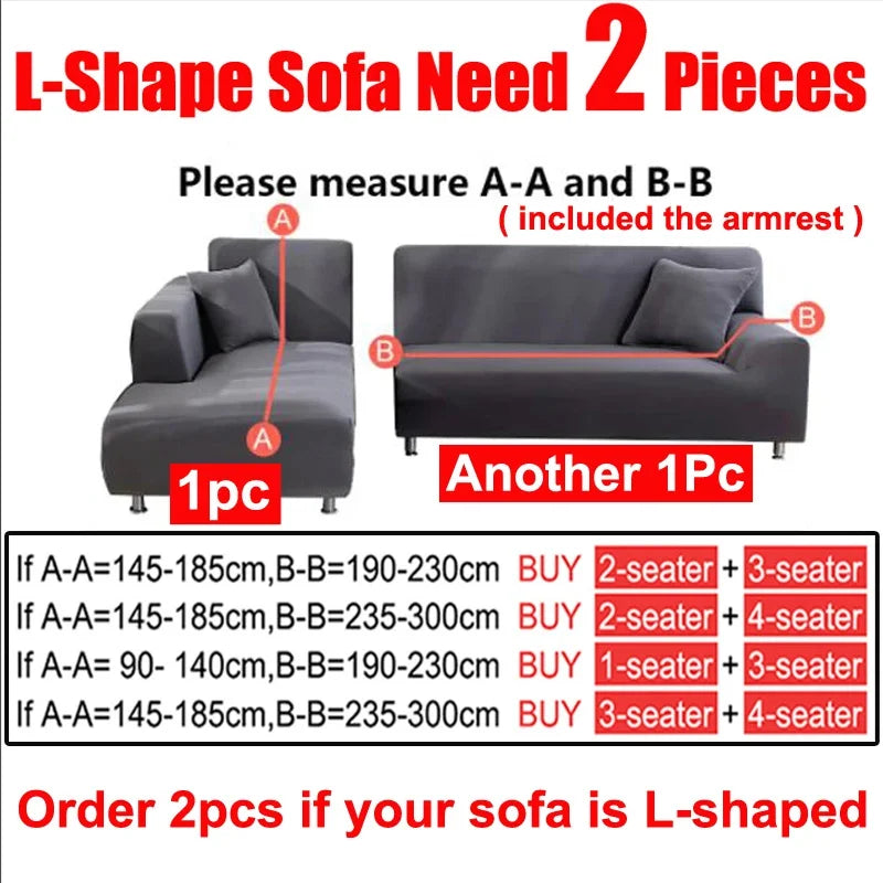 Elastic Living Room Sofa Covers | Dustproof & Machine Washable