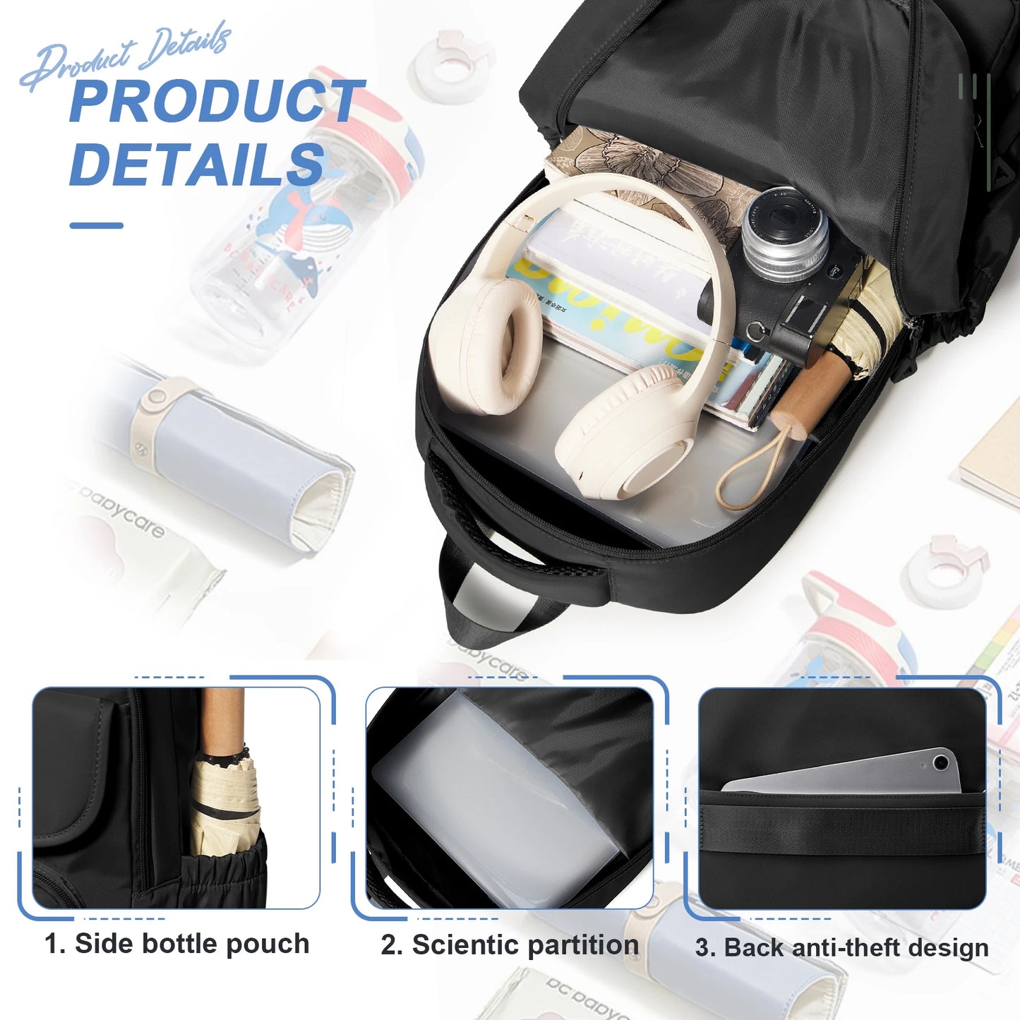 Durable Multi-Pocket Backpack for Women | Stylish School & Travel Bag