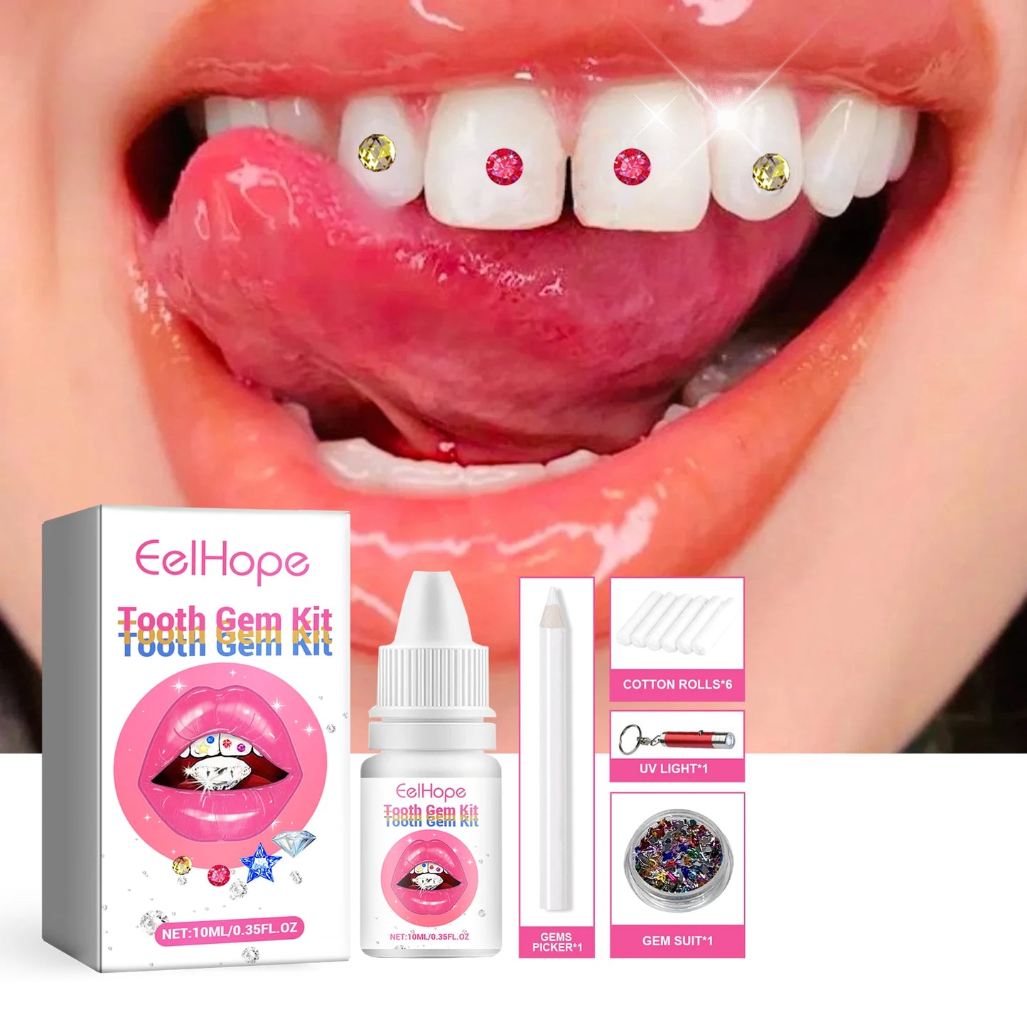 DIY Tooth Gem Kit | Trendy Self-Adhesive Tooth Jewelry