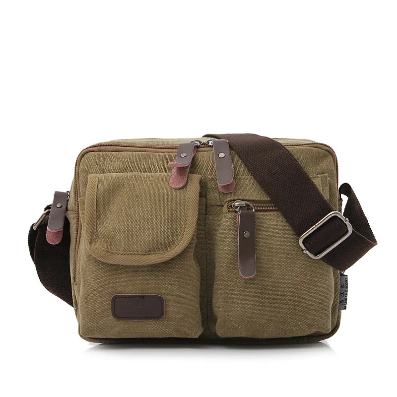 Men's Retro Canvas Shoulder Bag | Stylish Casual Messenger