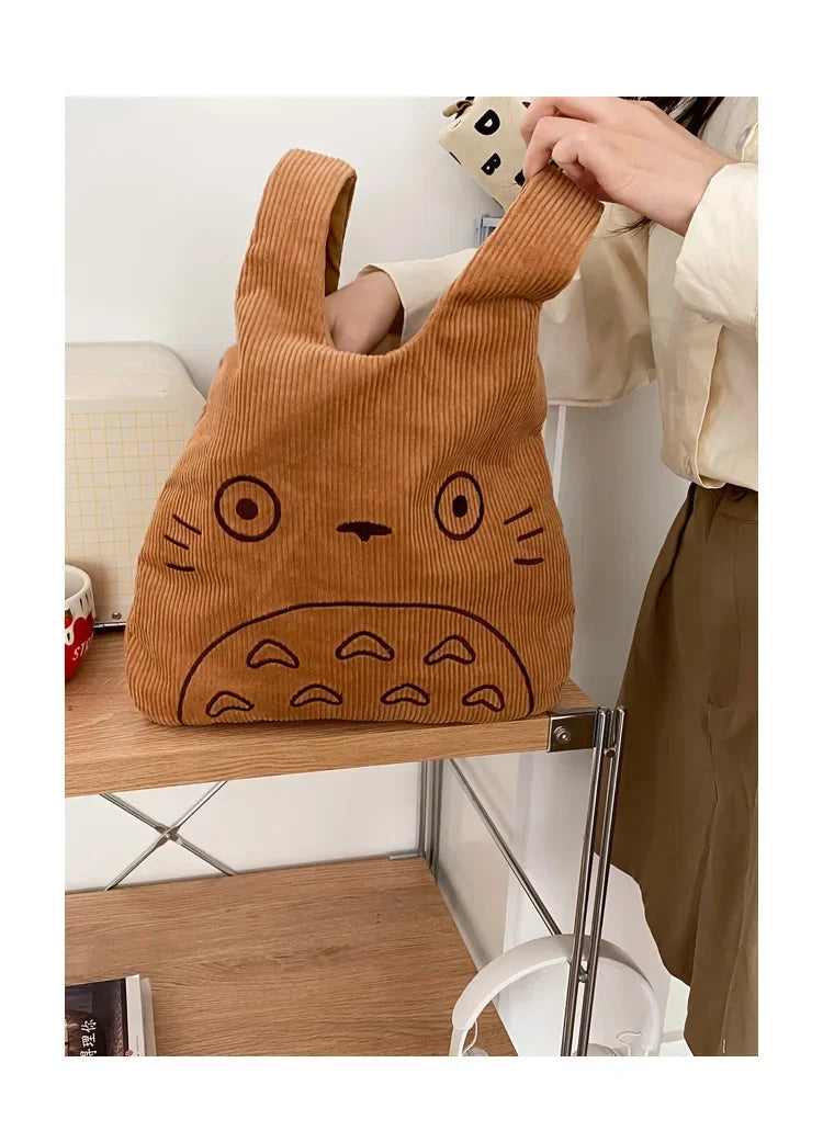 Women's Corduroy Shoulder Bag | Trendy Large Capacity Purse