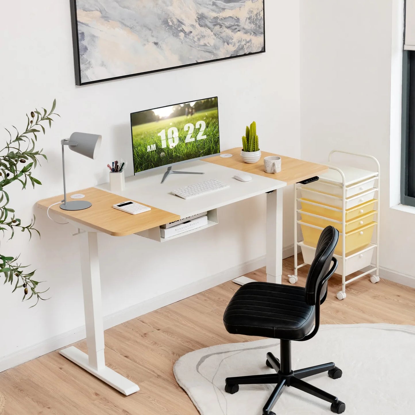 Adjustable Electric Standing Desk | Sit to Stand Table with USB