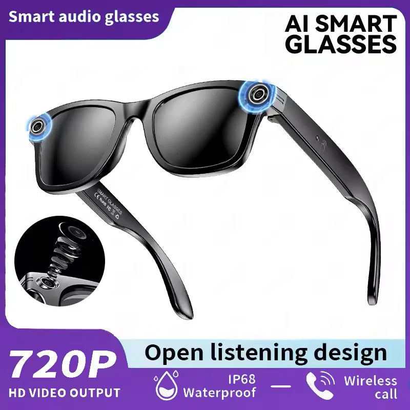 AI Smart Glasses with HD Camera & Language Translation | Versatile Smart Sunglasses
