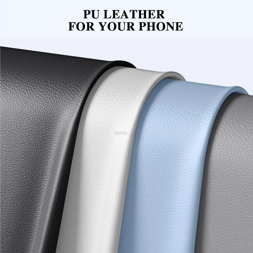 Luxury Leather Back Case with Wristband Holder | Stylish Protection