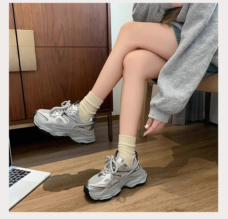 Fashionable Casual Platform Sneakers for Women | Comfortable Sports Shoes