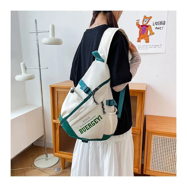 Trendy Portable Nylon Crossbody Bag for Travel & Sports