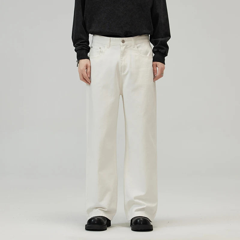 Men's Comfortable Baggy Straight Jeans | Casual Fashion Denim Pants