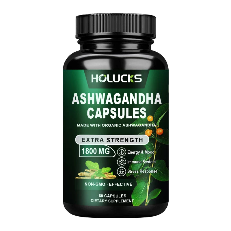 Ashwagandha Capsules for Stress Relief & Energy Support