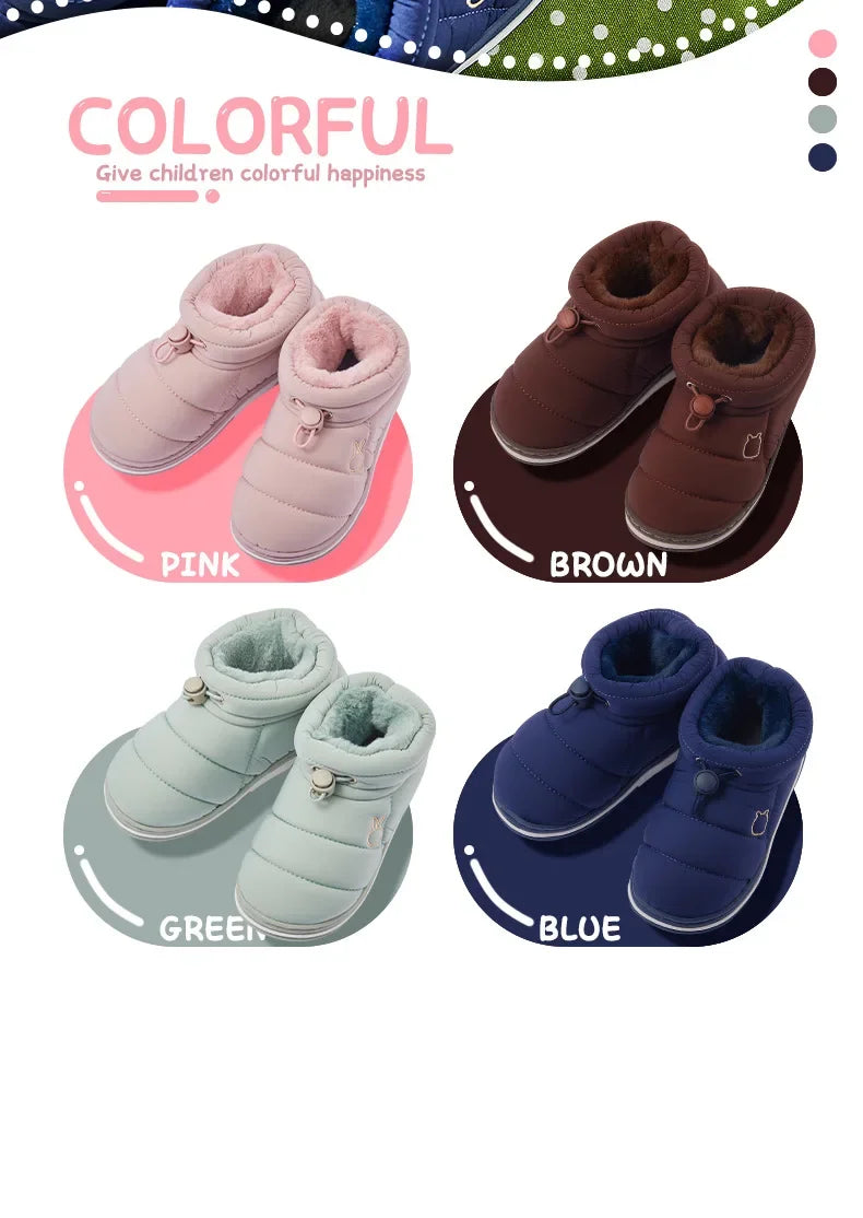 Children's Winter Cartoon Snow Boots | Warm, Waterproof & Non-Slip