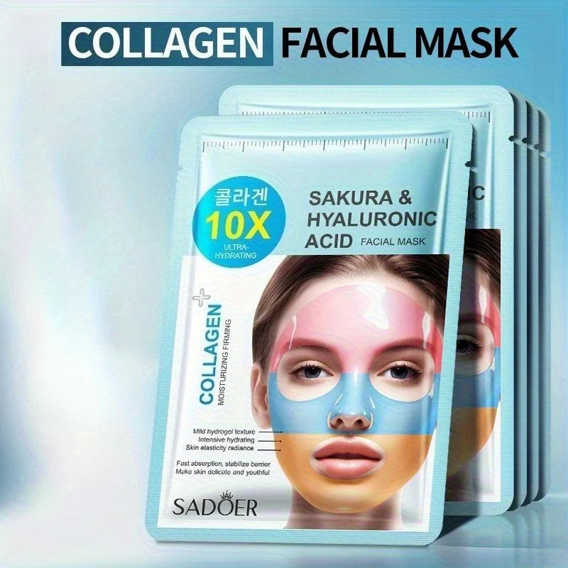 Hydrating Rainbow Collagen Face Masks | Anti-Aging and Moisturizing