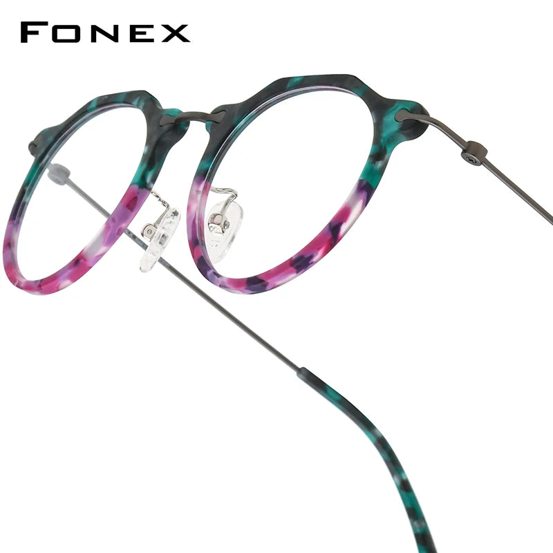 Monturas de gafas unisex cuadradas retro de titanio | Elegantes y duraderas