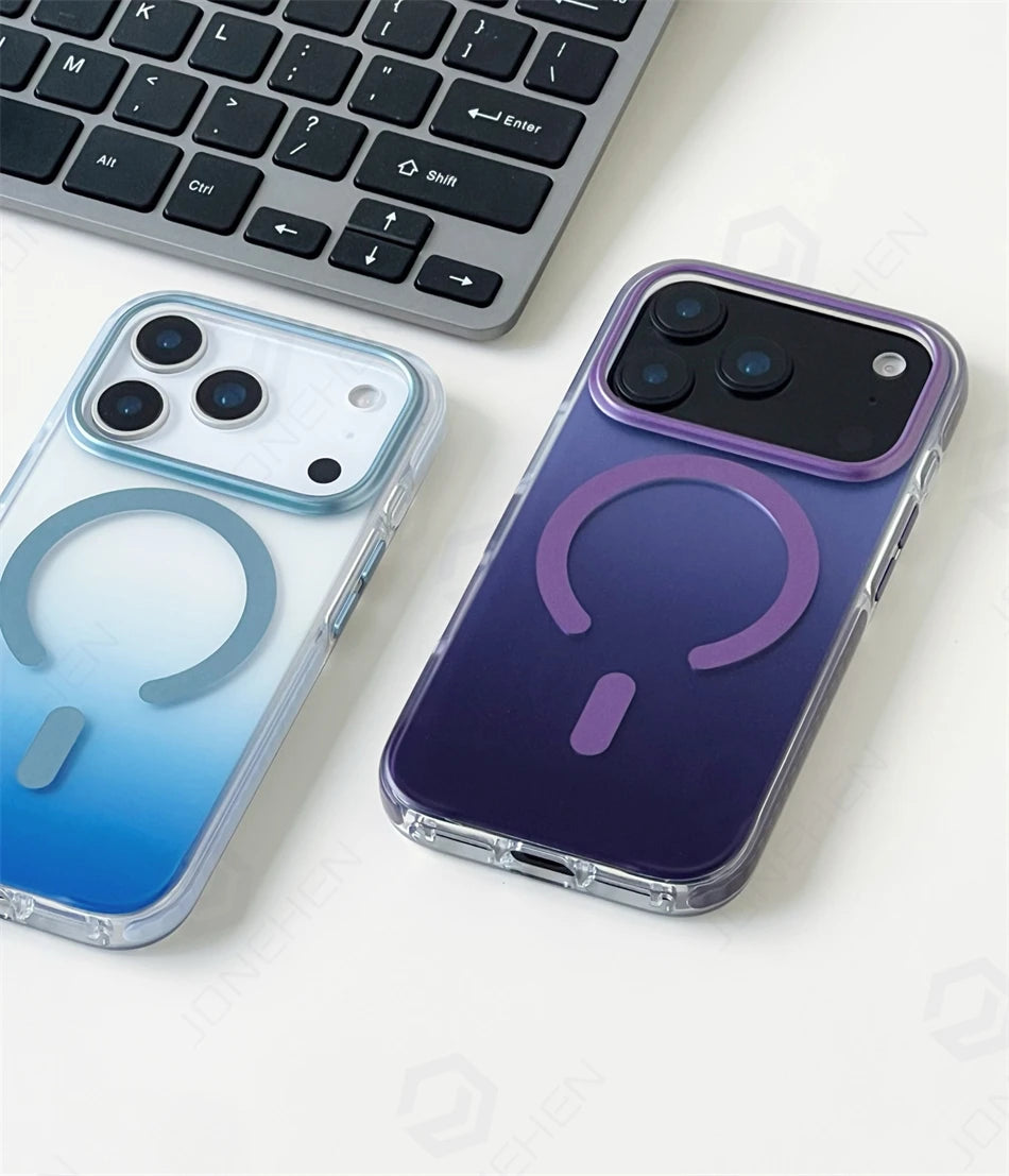Luxury Gradient Magnetic Shockproof Case for iPhone 14-17 Pro Max