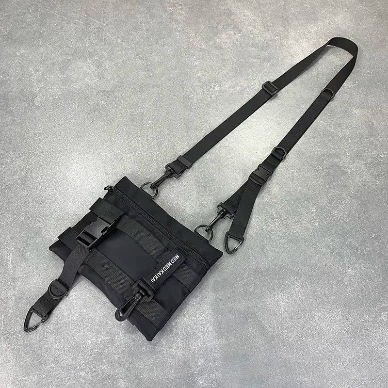 Tactical Techwear Style Crossbody Sling Bags Men Multi-function Chest Bags Y2K High Street Waist Bags Bolsos Para Hombre сумка