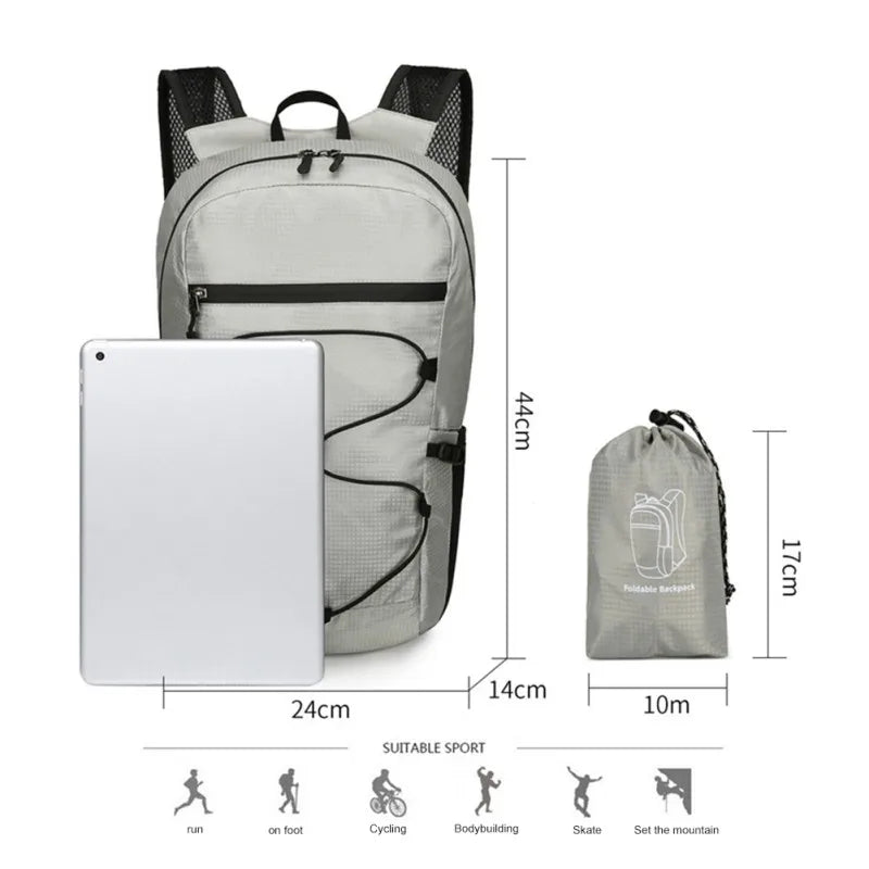 20L Lightweight Portable Foldable Waterproof Backpack for Travel