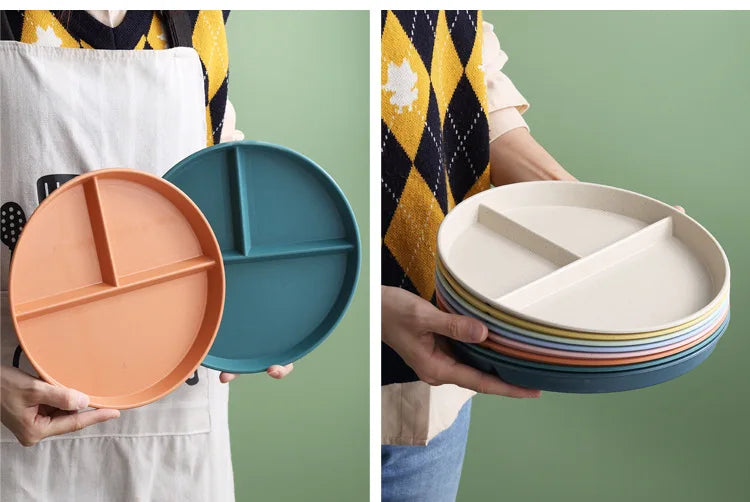Divided Breakfast Plate | Healthy Diet Plastic Meal Plate