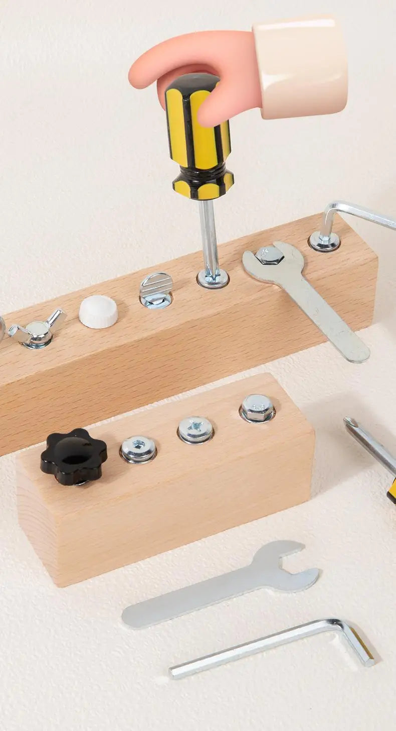 Kids Wooden Screw Nut Disassembly Toy | Montessori Learning