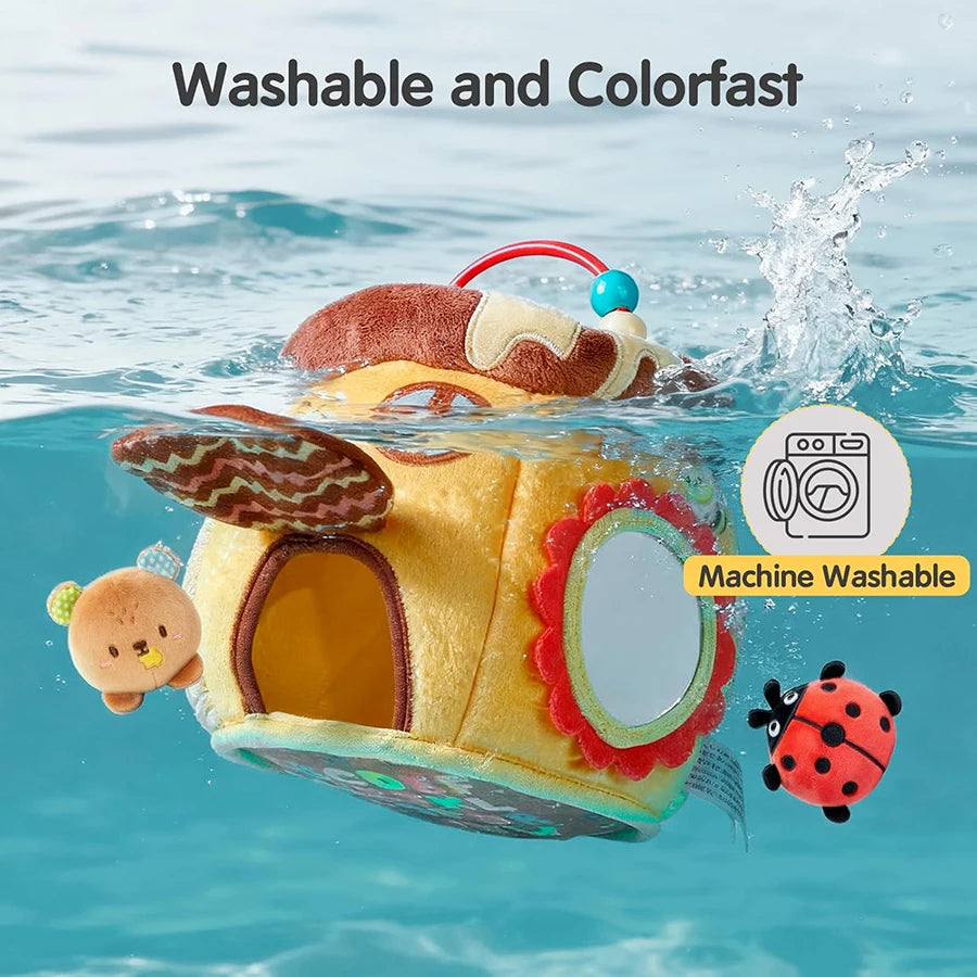 Plush Baby Beehive Toy with Stuffed Farm Animals | Sensory Fun