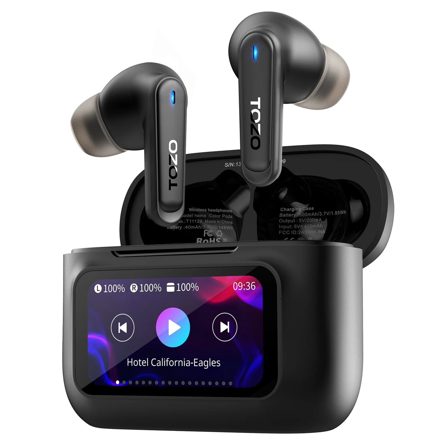 Colorful Wireless Earbuds with Active Noise Cancelling & AI Translate