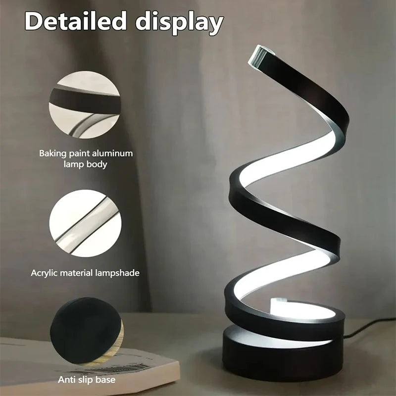 Dimmable USB LED Night Light Lamp | Modern 3D Ring Design