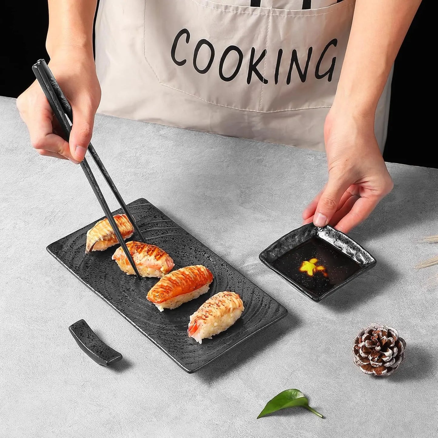 8-Piece Elegant Sushi Serving Set | Perfect Dinnerware for Asian Cuisine