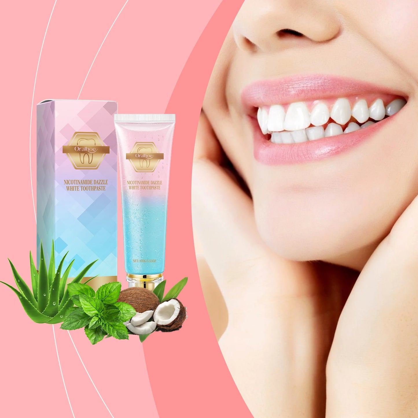 Whitening Toothpaste with Niacinamide | Fresh Breath & Plaque Removal