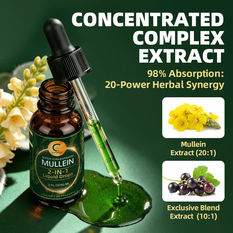 Mullein Leaf Extract Drops | Powerful Lung & Immune Support