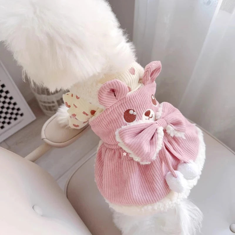 Stylish Corduroy Dog Dresses | Cozy Winter Costumes for Pets