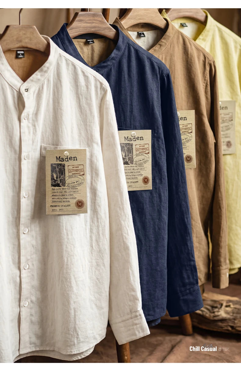 Men's Casual Spring Long Sleeve Shirt | Stylish Solid Color Blouse